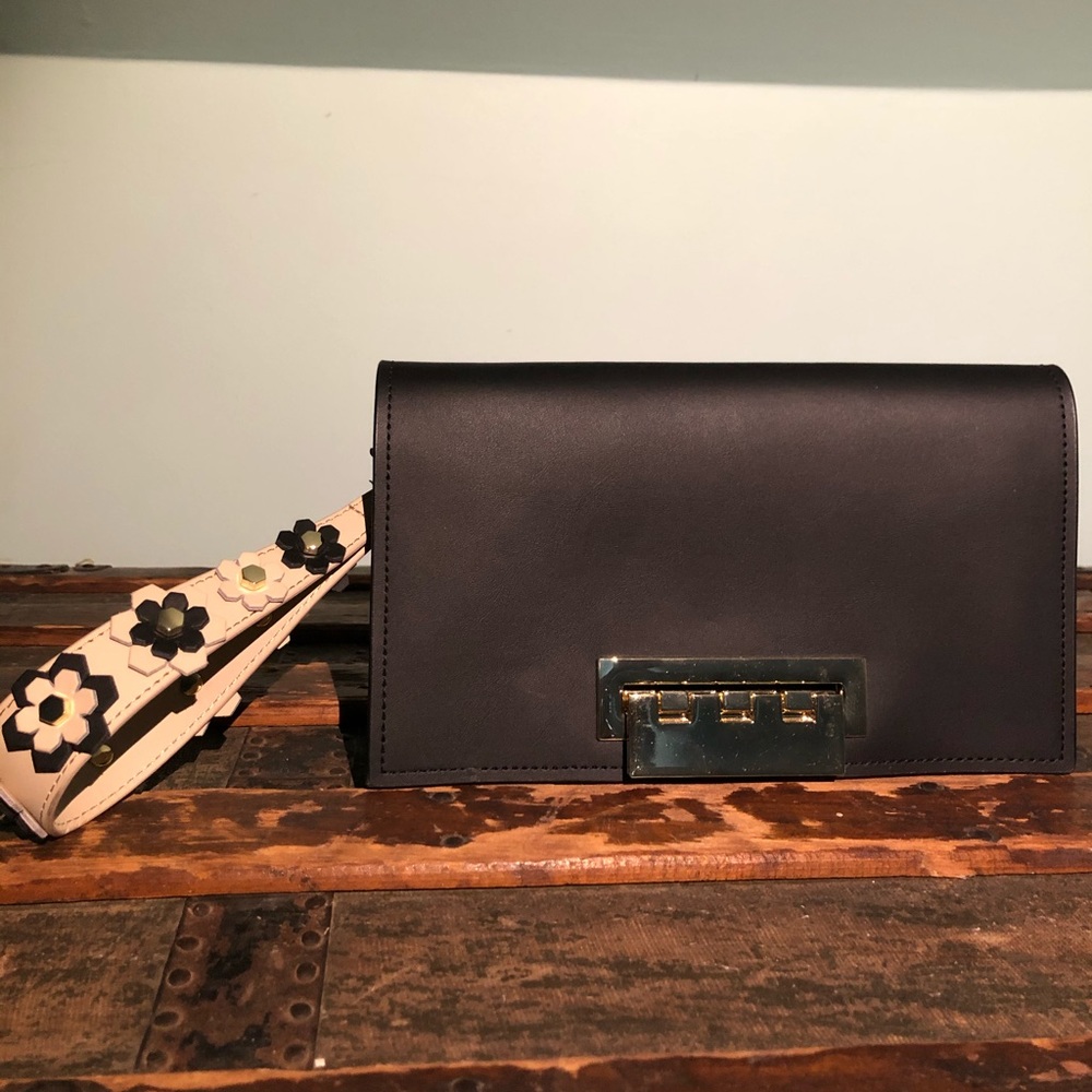 Zac Posen Earthette Leather Floral Clutch
